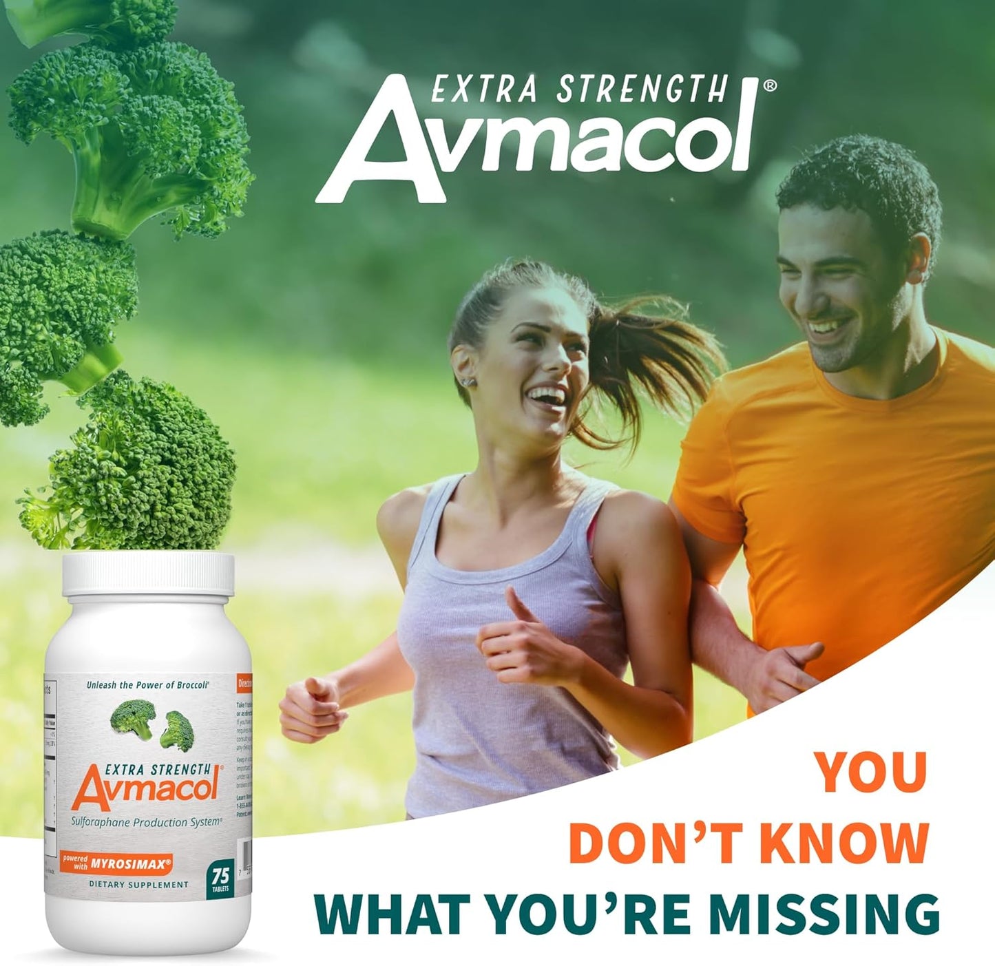 Nutramax Laboratories Avmacol Extra Strength Sulforaphane-Producing Supplement  for Detoxification, Antioxidant Support, Immune Health 75 Tablets
